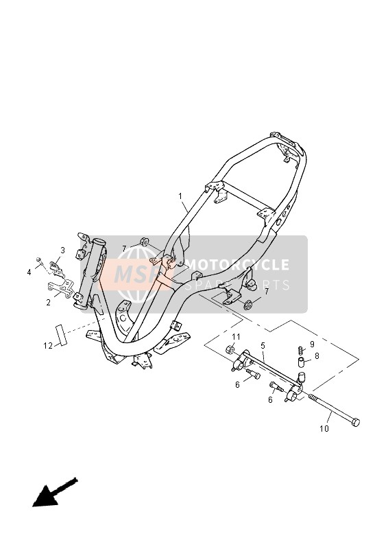 Yamaha CS50M 2015 Frame voor een 2015 Yamaha CS50M